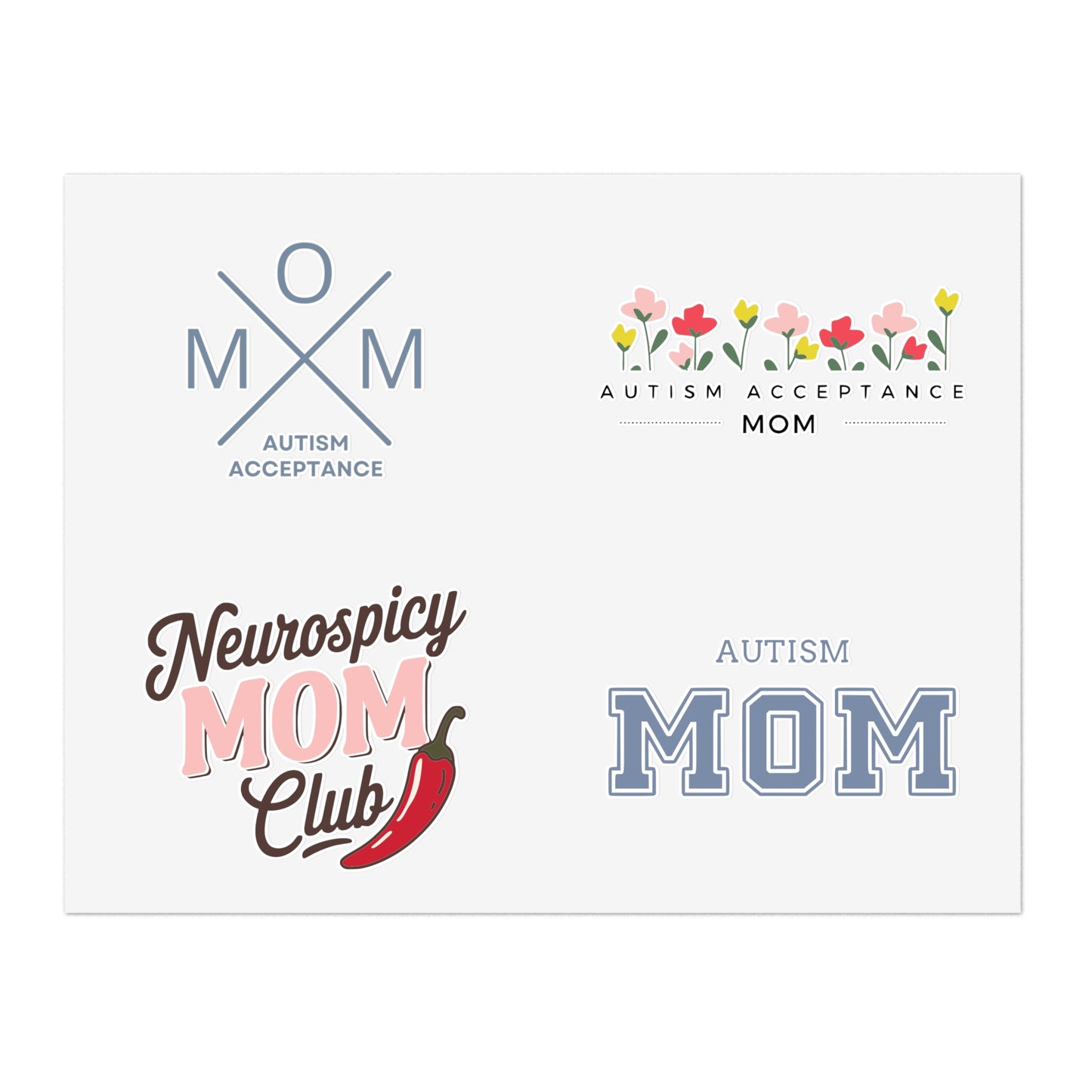 Mother's Day 2025 - Autism Mom Vinyl Sticker Sheet