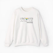Accept Adapt Advocate Rainbow Love Heart Sweatshirt
