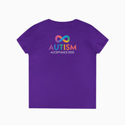 Autism Awareness 2025 - Infinity Acceptance Ladies V-Neck T-Shirt