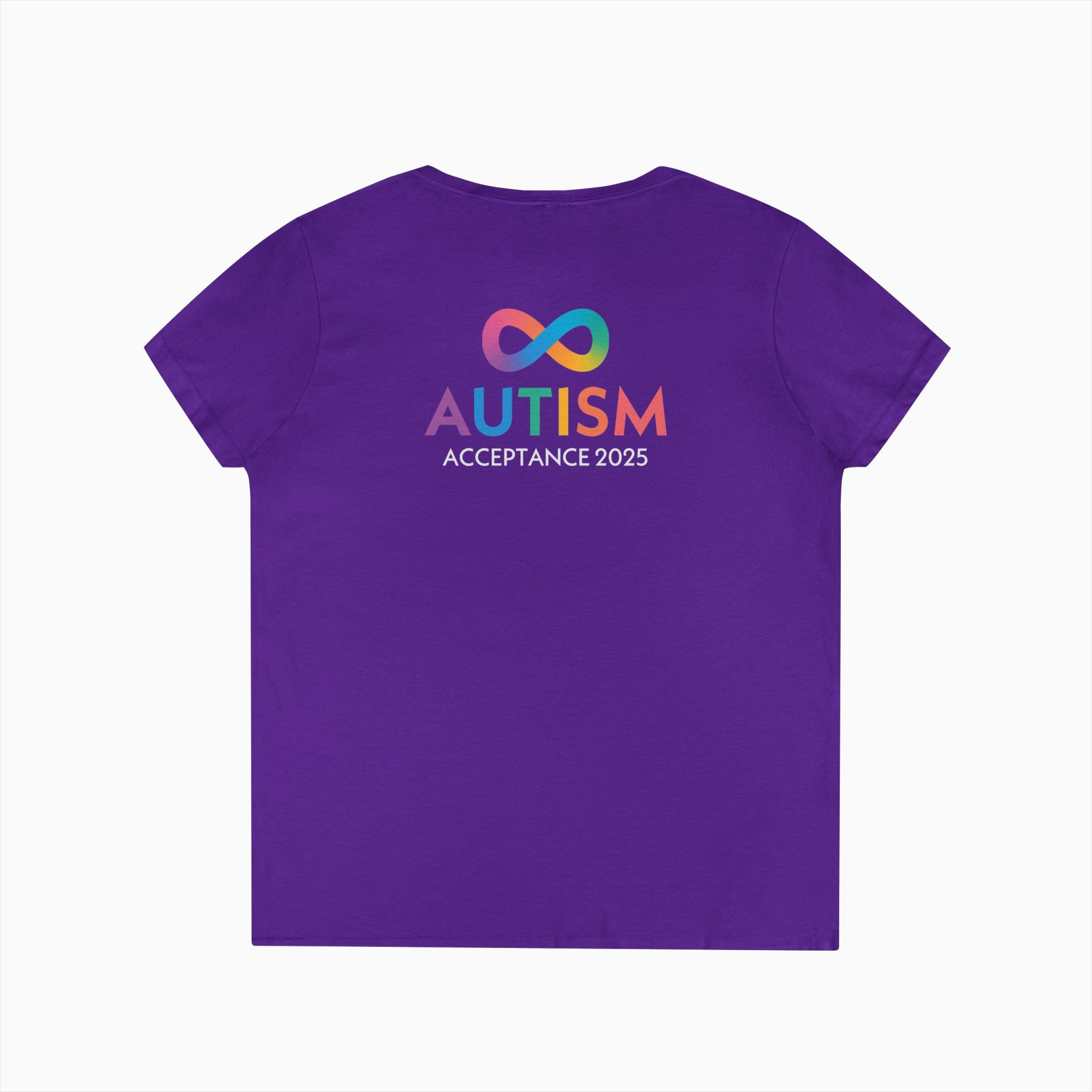 Autism Awareness 2025 - Infinity Acceptance Ladies V-Neck T-Shirt