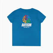 Autism Awareness 2025 - Brainbow Ladies V-Neck T-Shirt