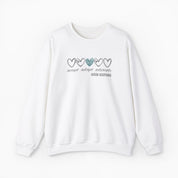 Accept Adapt Advocate Love Hearts Sweatshirt