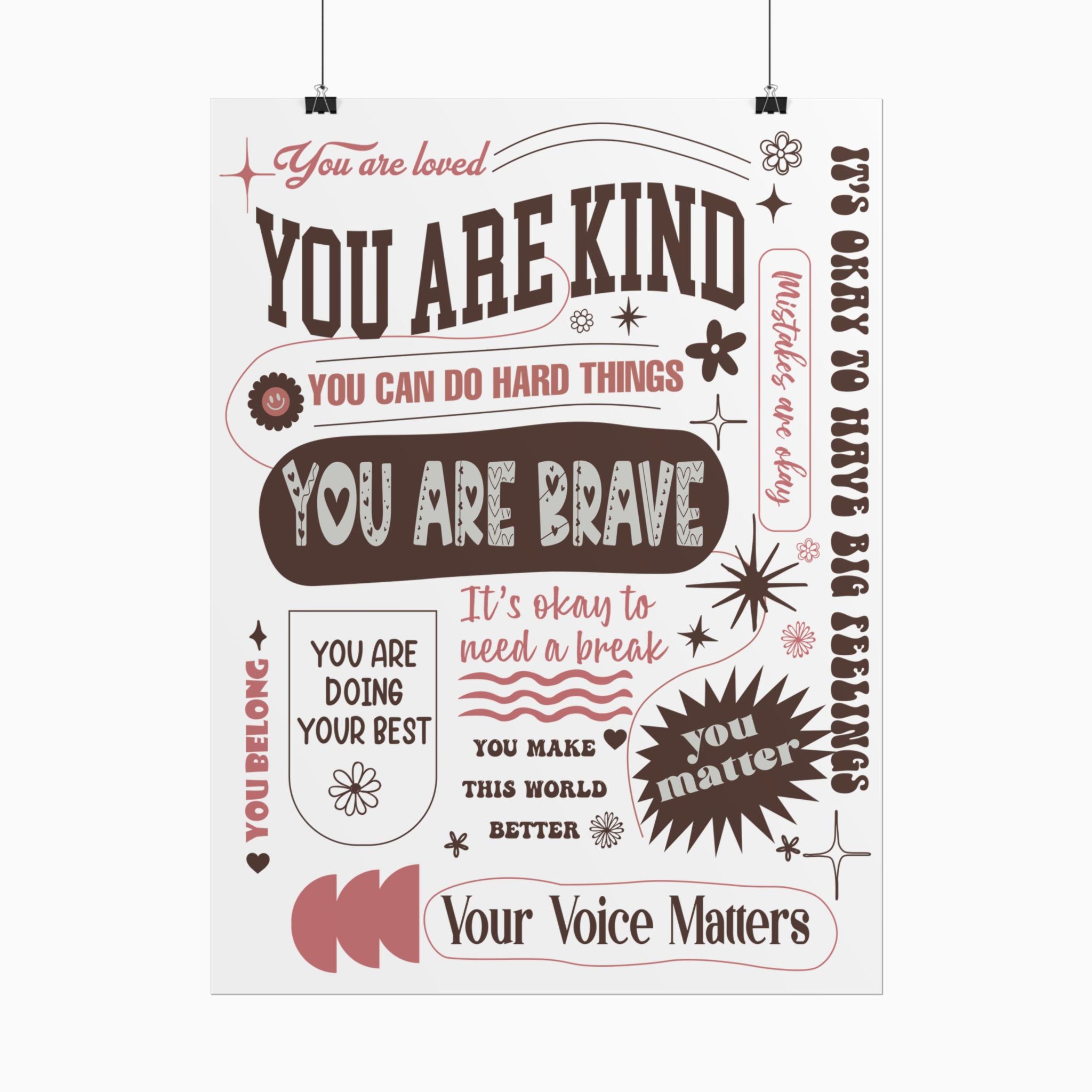 Affirmations Printed Wall Poster