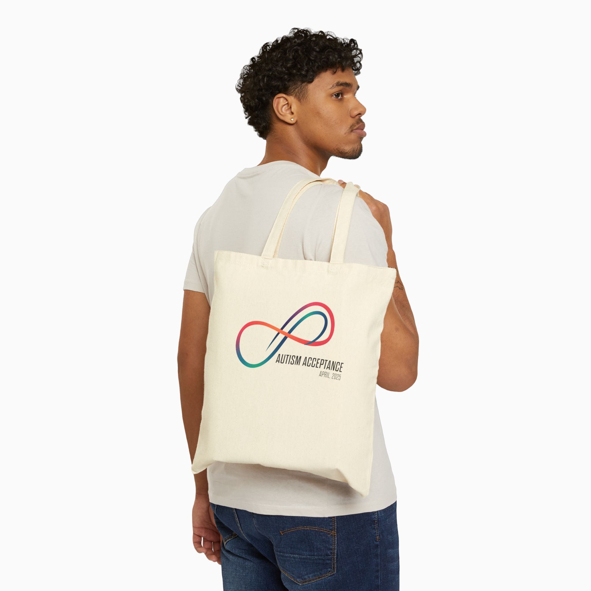 Autism Awareness 2025 - Loop of Acceptance Canvas Tote Bag