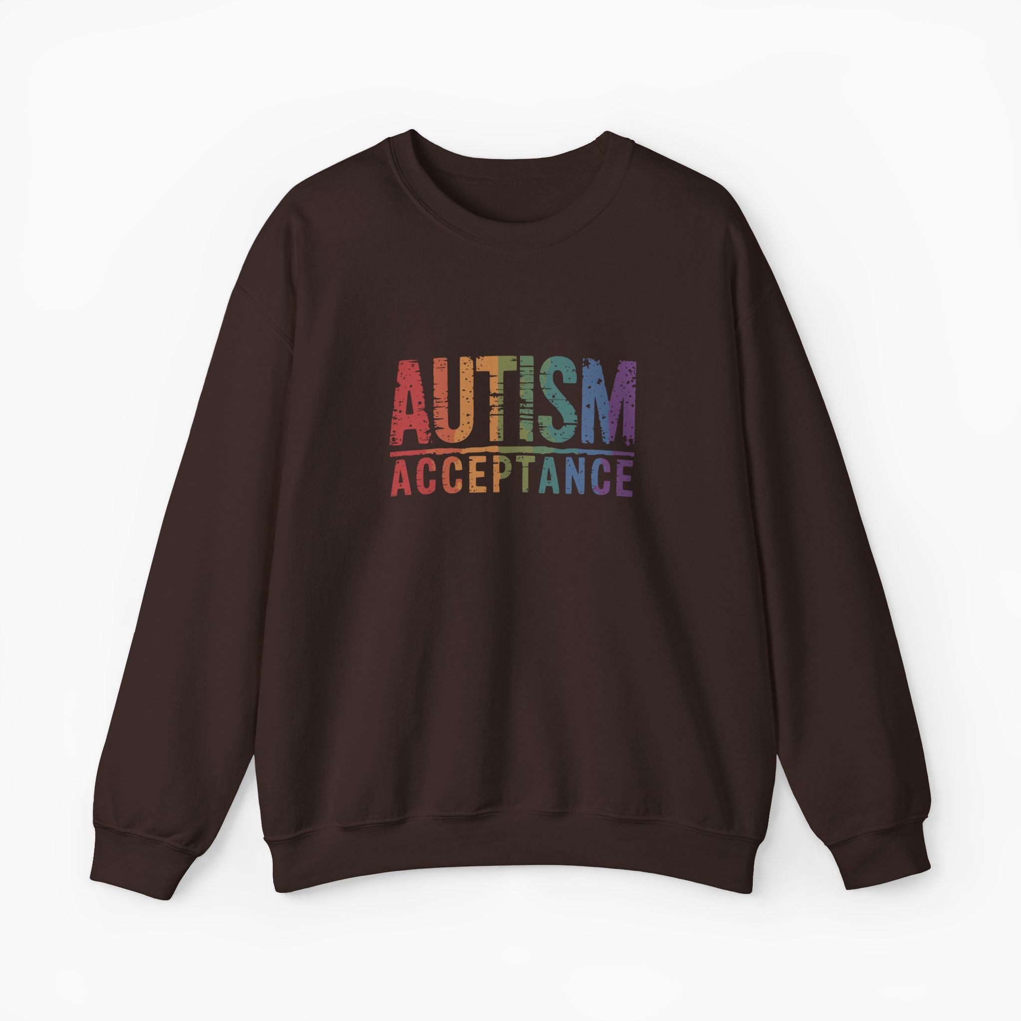 Autism Acceptance Grunge Rainbow Sweatshirt