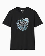 Advocate With Love Tee-Black-Neurodiversity, ADHD & Autism Awareness & Acceptance T-Shirt by Daily Bloom