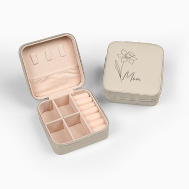 Autism Home Decor - Wildflower Personalized Travel Jewelry Box - Daily Bloom