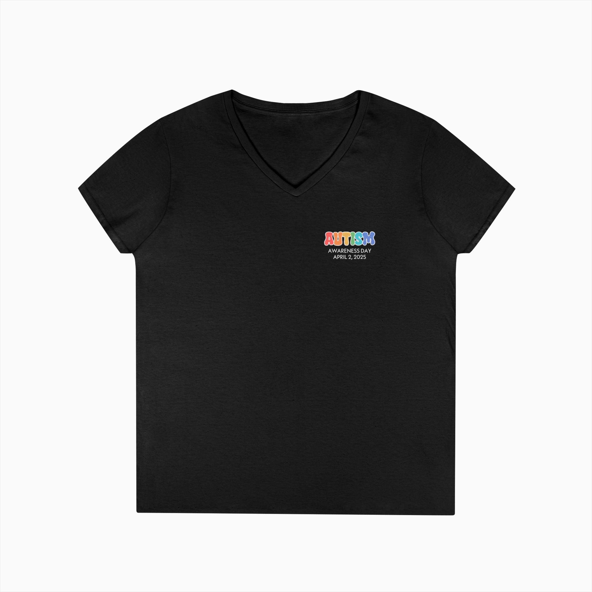 Autism Awareness 2025 - Blooms of Color All Around Ladies V-Neck T-Shirt