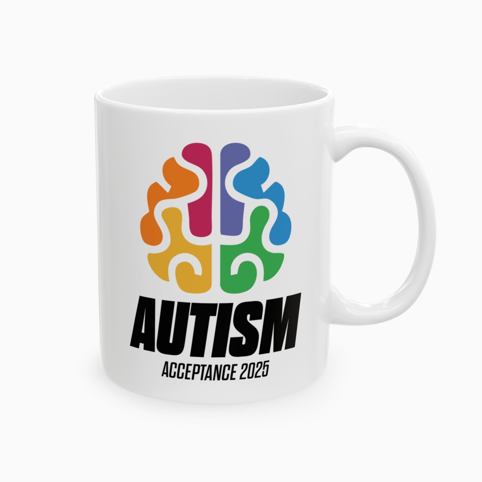 Autism Awareness 2025 - Brainbow Ceramic Mug