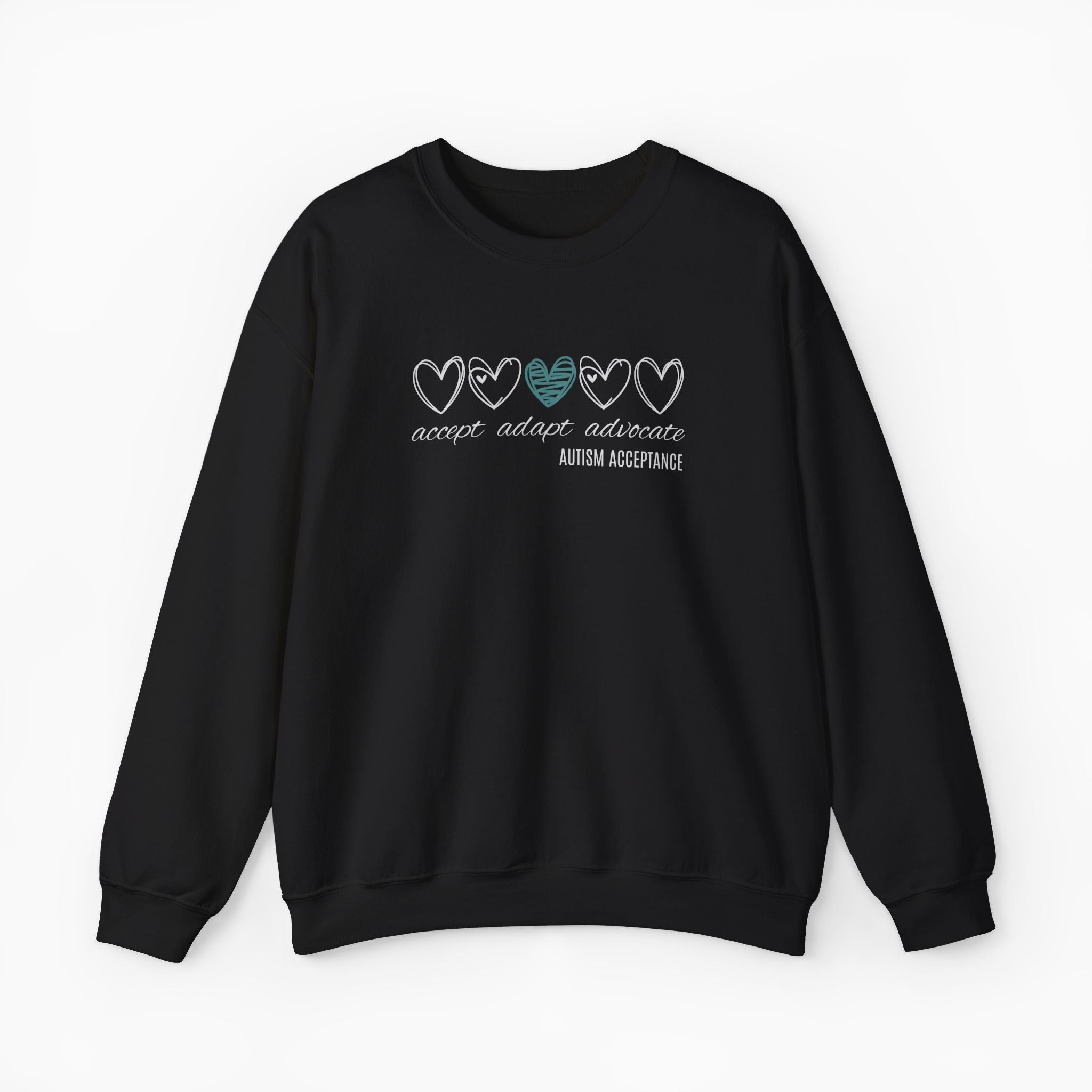 Accept Adapt Advocate Love Hearts Sweatshirt