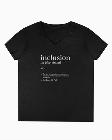 Autism V - neck - Inclusion Definition - Southern Style Ladies V - Neck T-Shirt - Daily Bloom