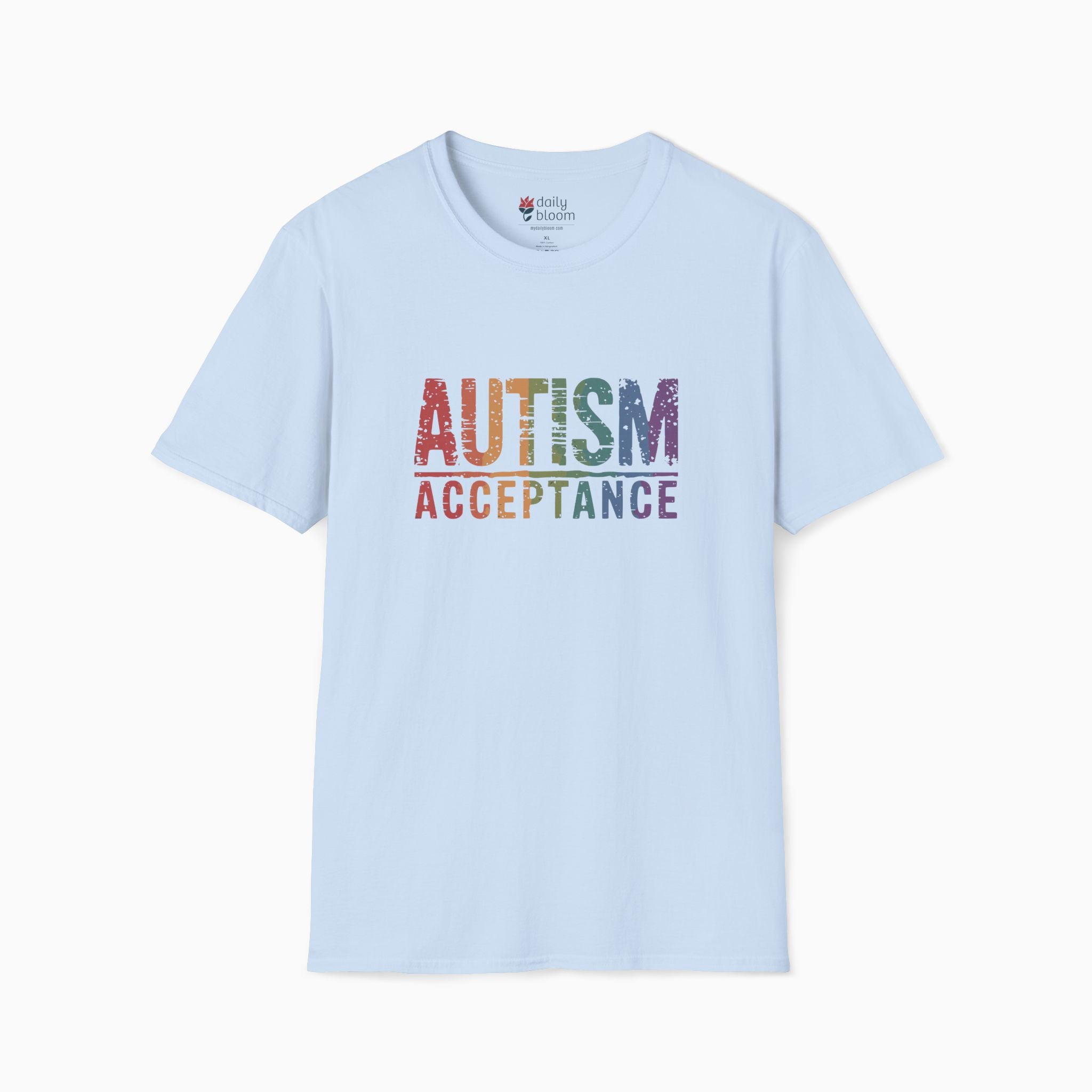Autism Acceptance Grunge Rainbow Tee