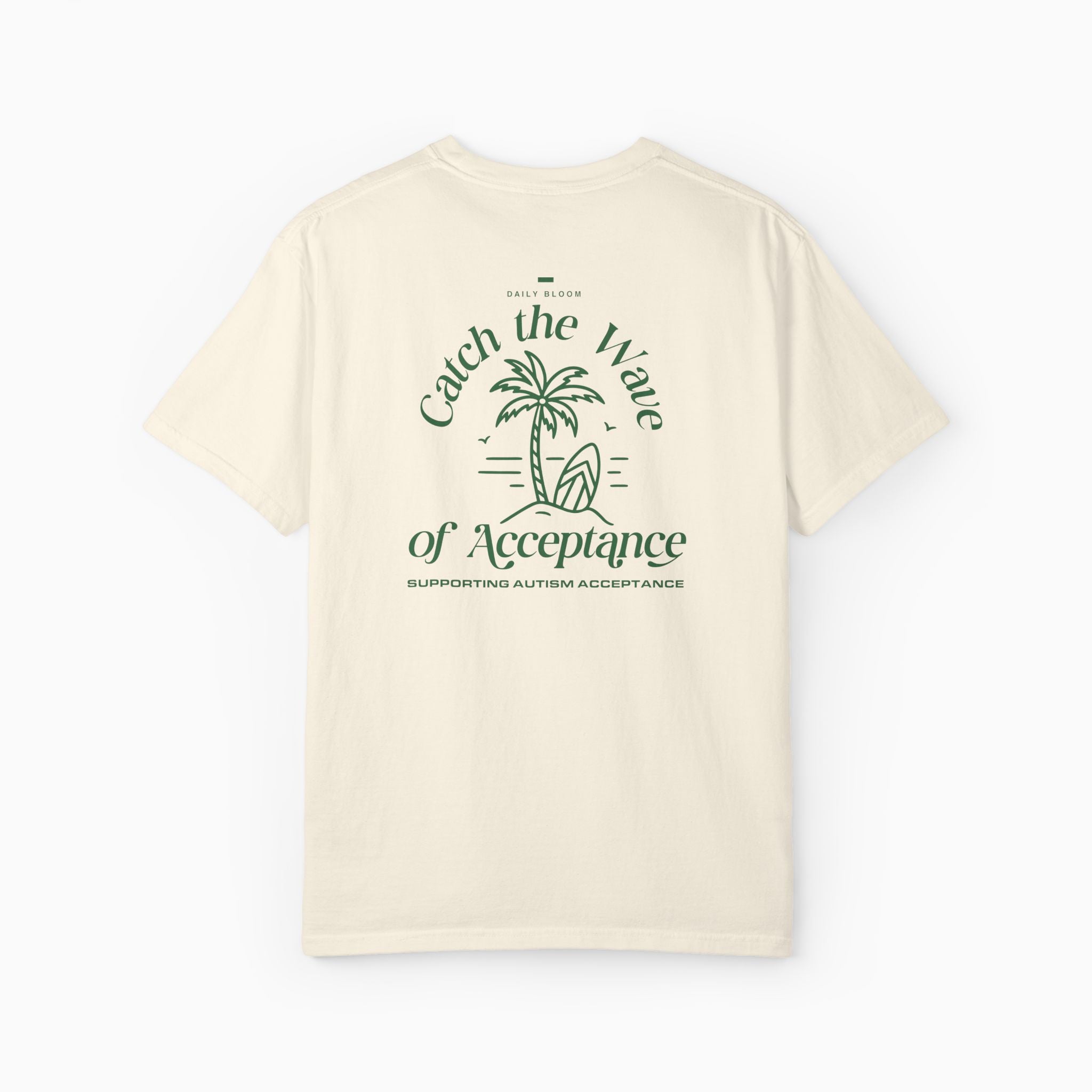 Autism T-Shirt - Catch the Wave of Acceptance Comfort Colors T-Shirt - Daily Bloom