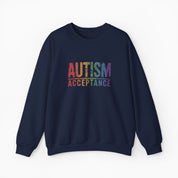 Autism Acceptance Grunge Rainbow Sweatshirt