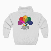 Autism Awareness 2025 - Spectrum in Bloom Zip Up Hoodie