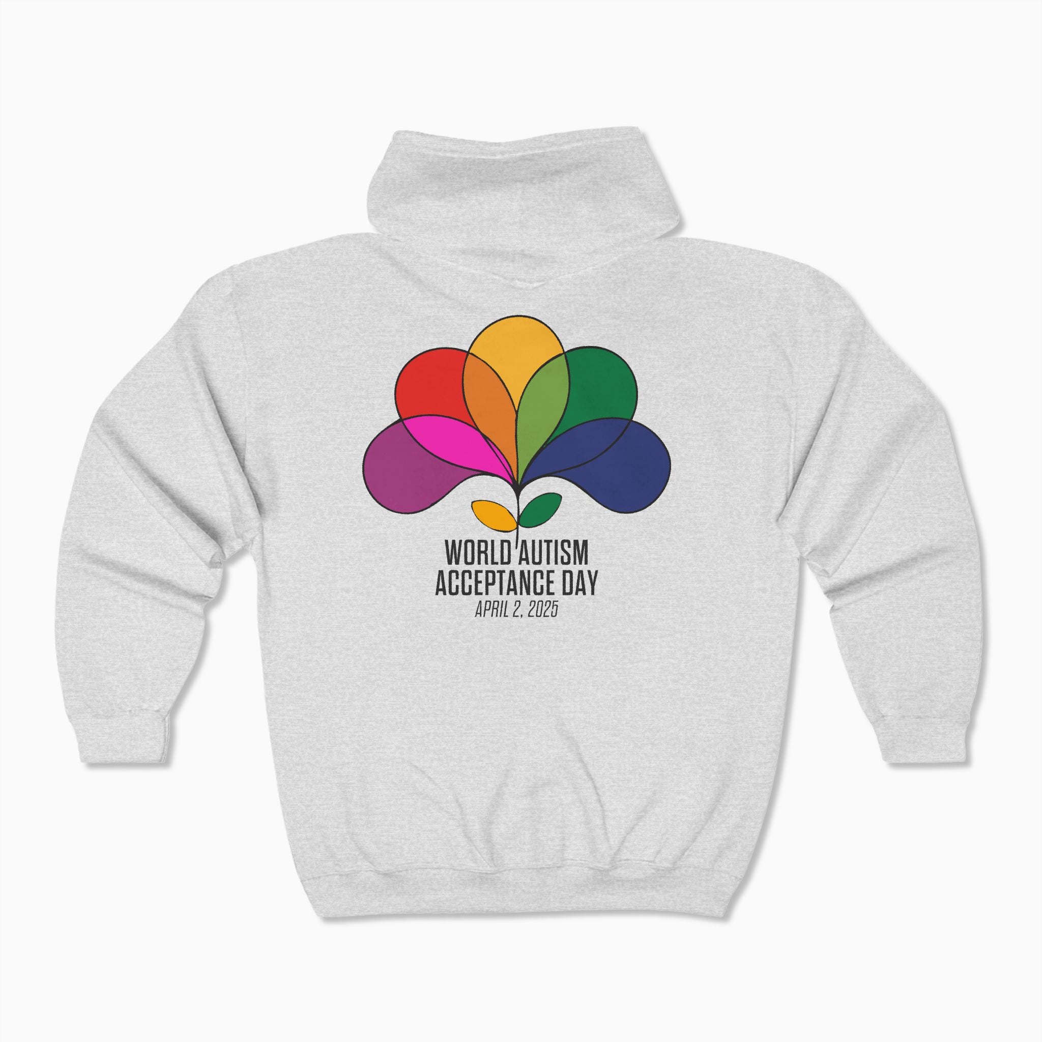 Autism Awareness 2025 - Spectrum in Bloom Zip Up Hoodie