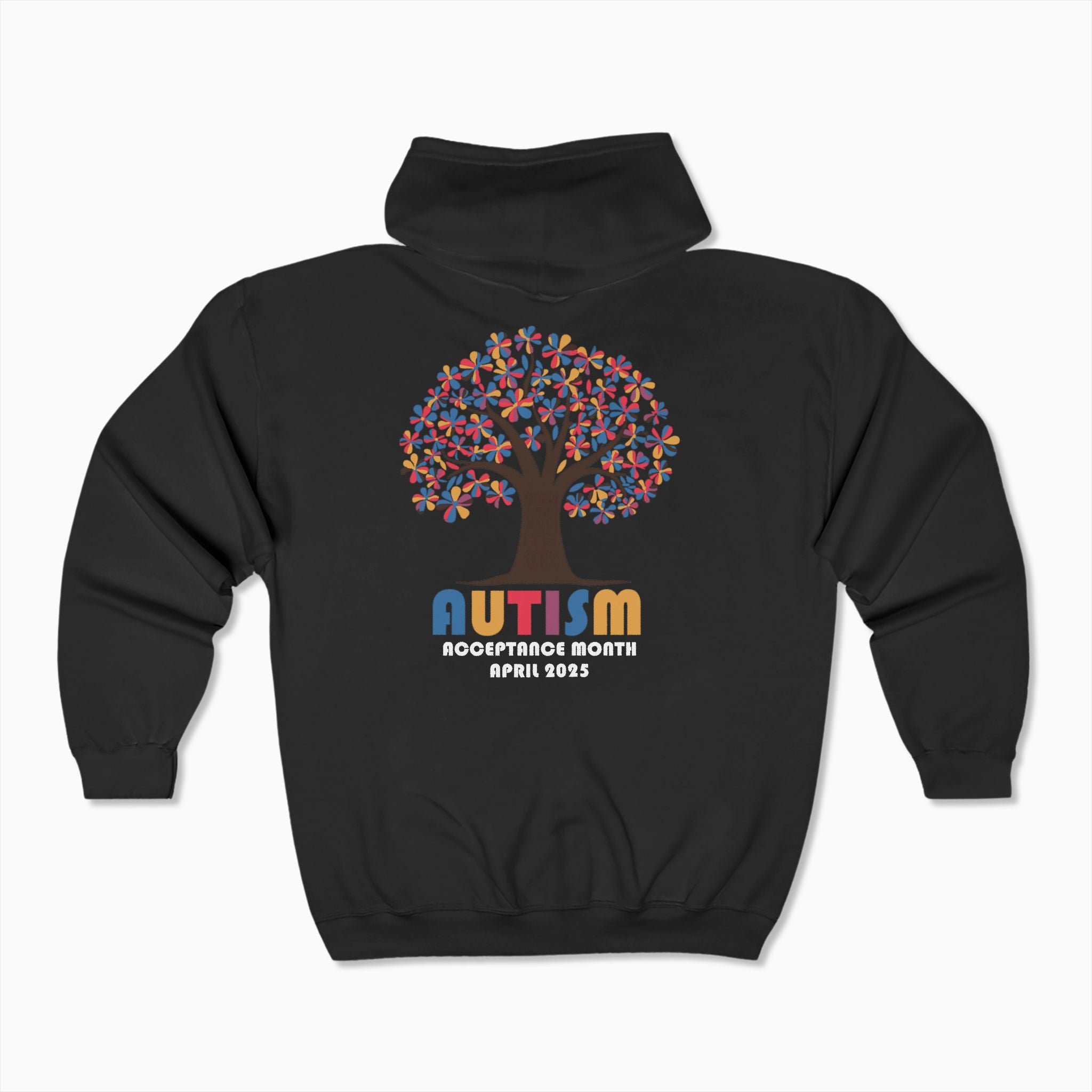 Autism Awareness 2025 - Tree of Acceptance Zip Up Hoodie