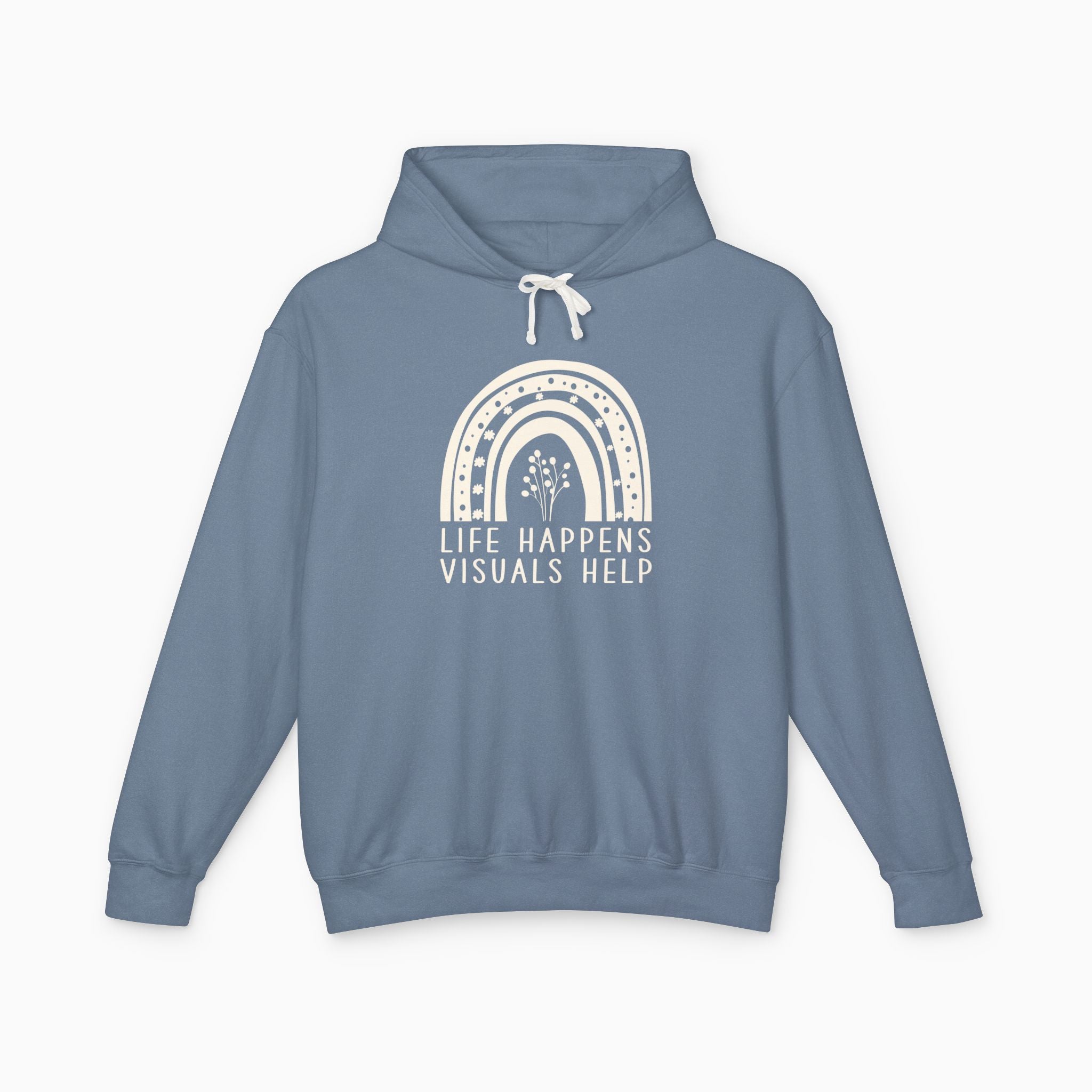 Life Happens Visuals Help Comfort Colors Lightweight Hoodie