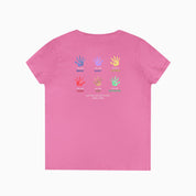 Autism Awareness 2025 - Affirmation Handprints Ladies V-Neck T-Shirt