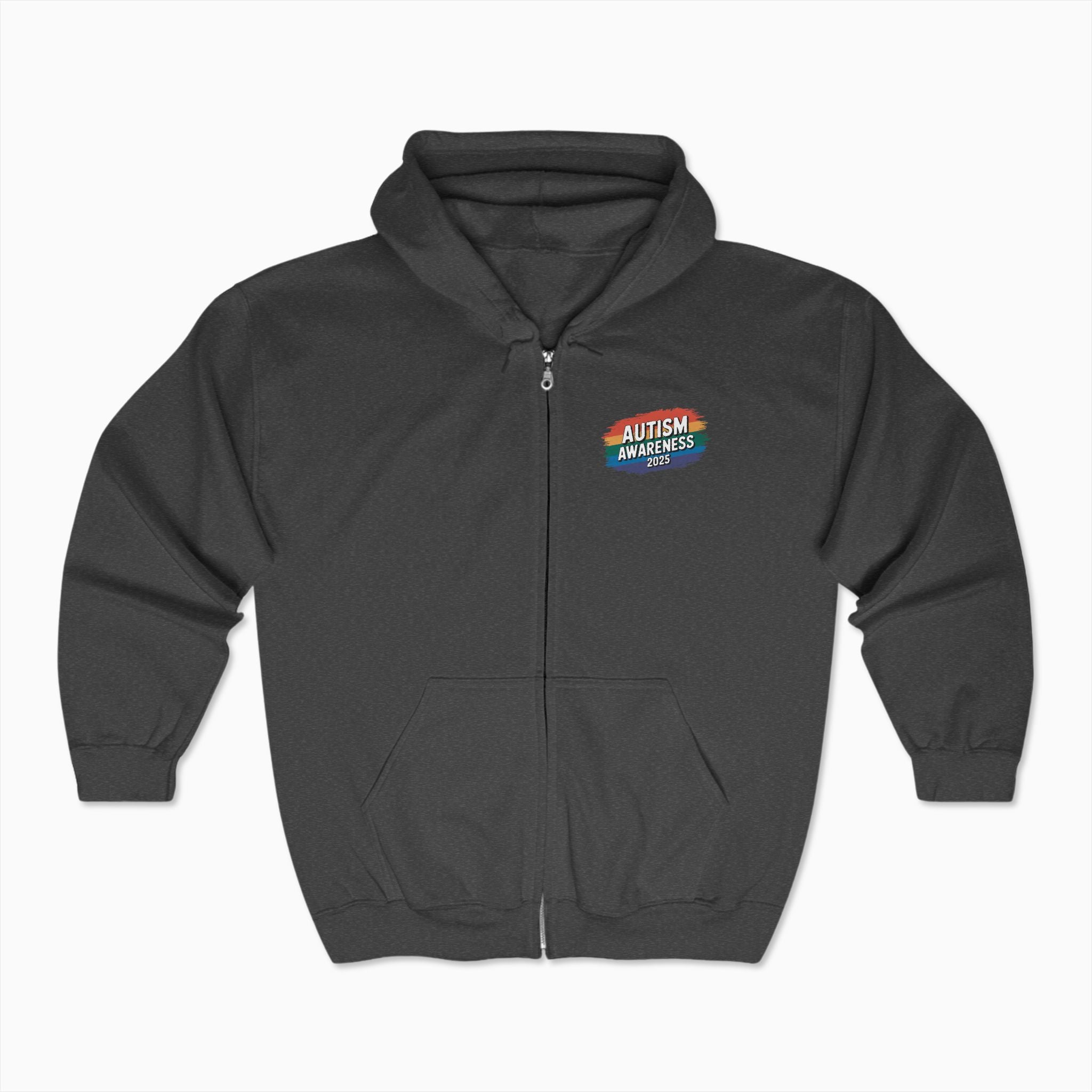 Autism Awareness 2025 - Brushstrokes of Awareness Zip Up Hoodie