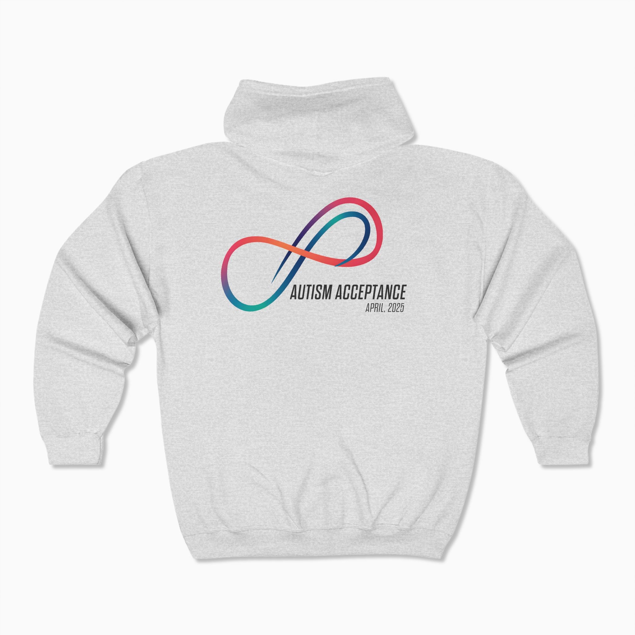 Autism Awareness 2025 - Loop of Acceptance Zip Up Hoodie