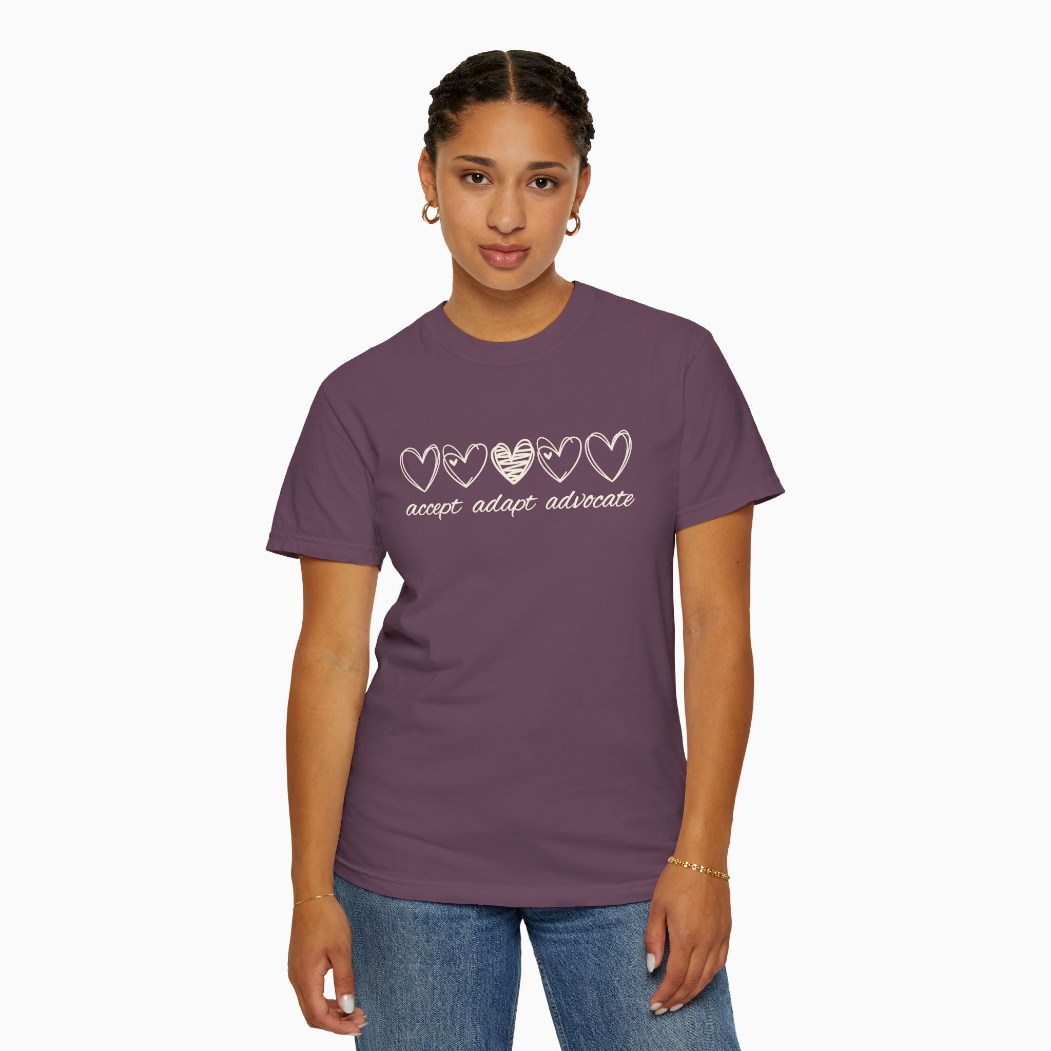 Accept Adapt Advocate Comfort Colors Tee