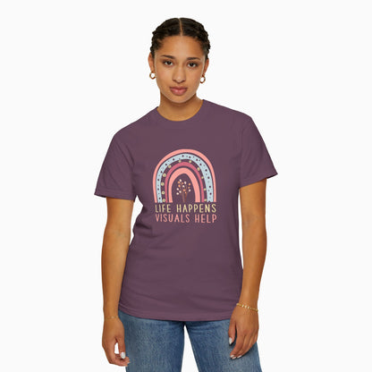 Life Happens Visuals Helps Comfort Colors Tee