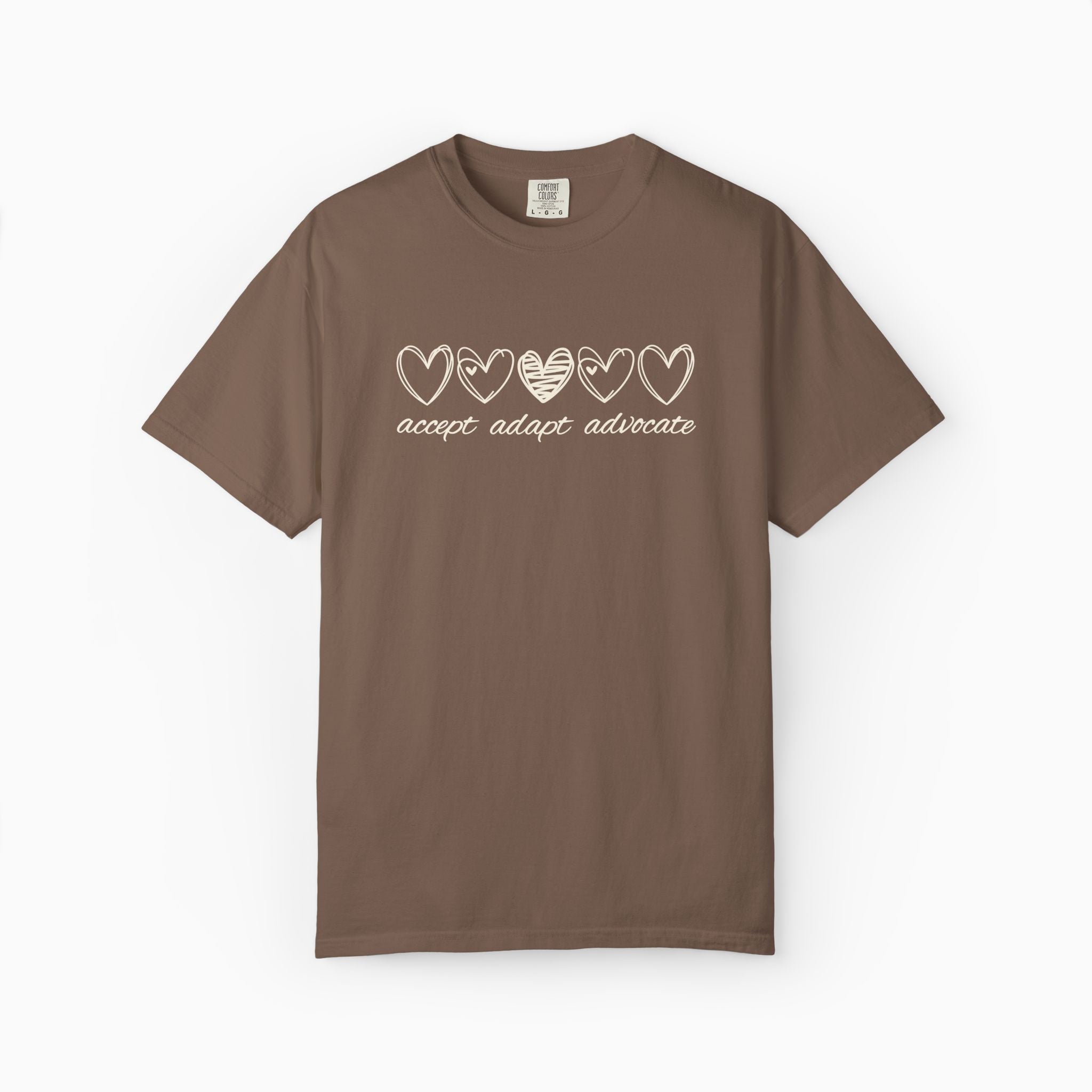 Accept Adapt Advocate Comfort Colors Tee
