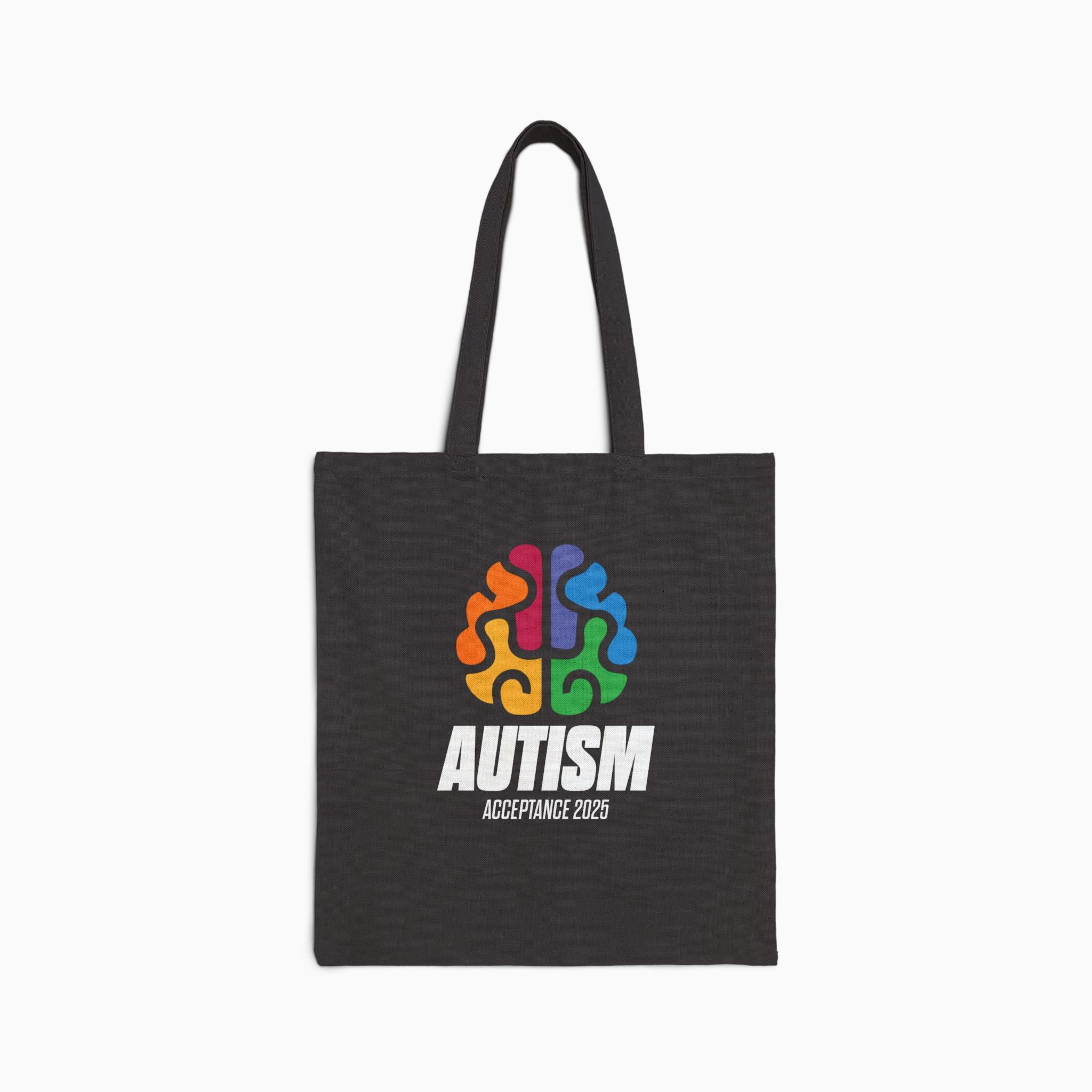 Autism Awareness 2025 - Brainbow Canvas Tote Bag