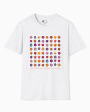 Acceptance Grows Here Flowers Tee-White-Neurodiversity, ADHD & Autism Awareness & Acceptance T-Shirt by Daily Bloom