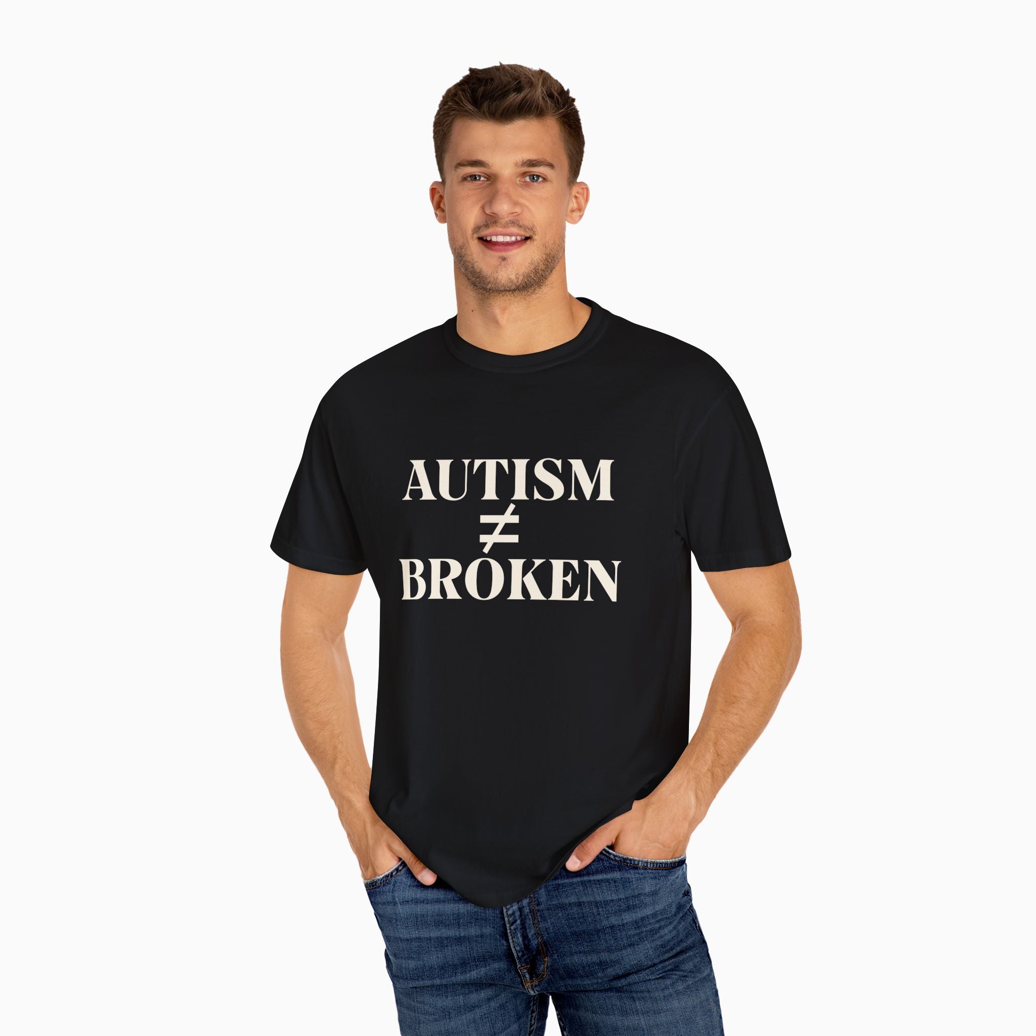 Autism ≠ Broken Comfort Colors Tee