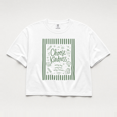 Choose Kindness Boxy Tee White t-shirt, front