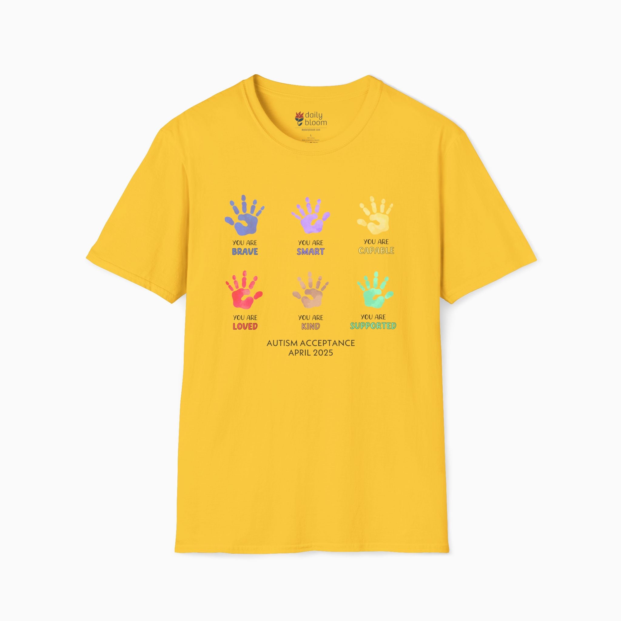 Autism Awareness 2025 - Affirmation Handprints T-Shirt