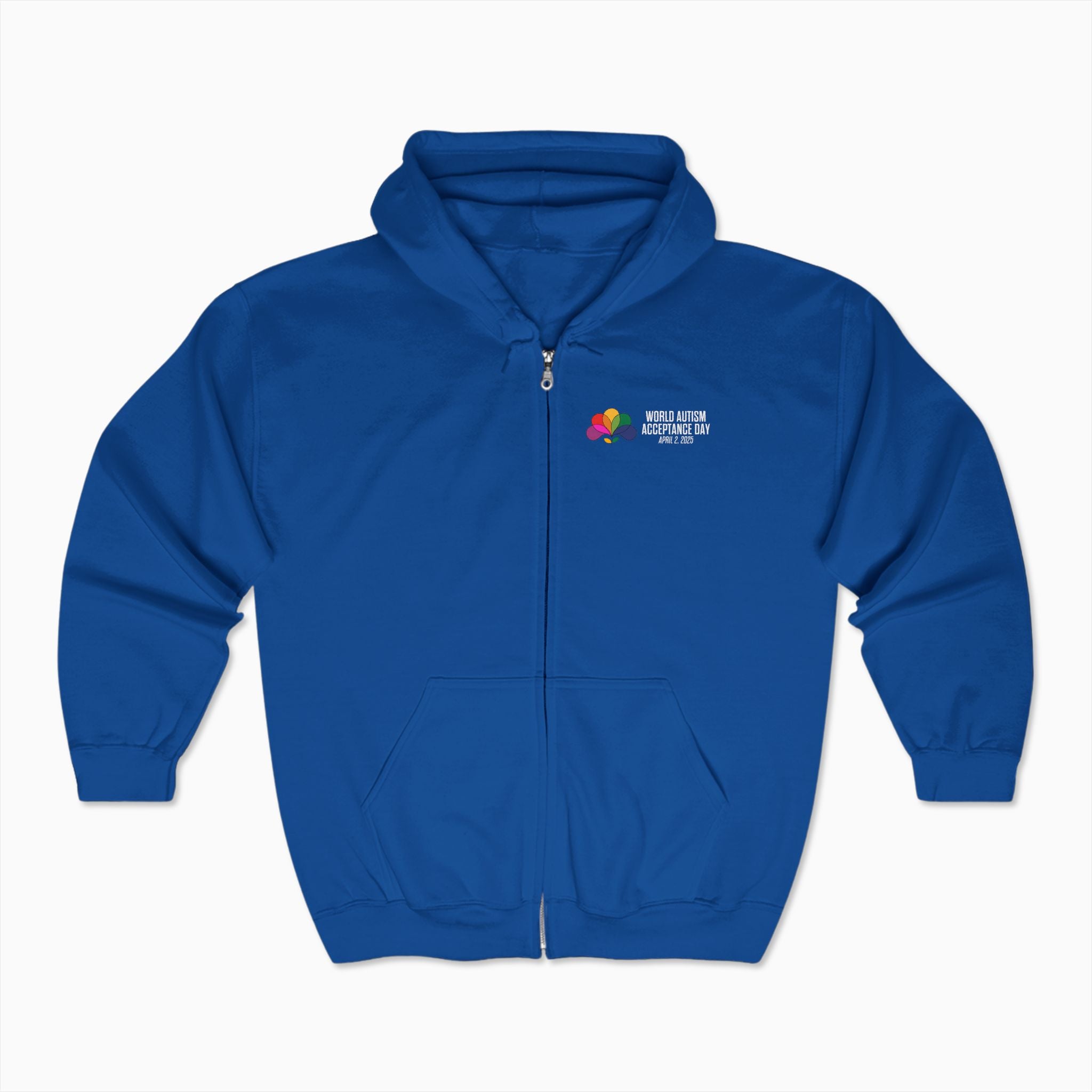 Autism Awareness 2025 - Spectrum in Bloom Zip Up Hoodie