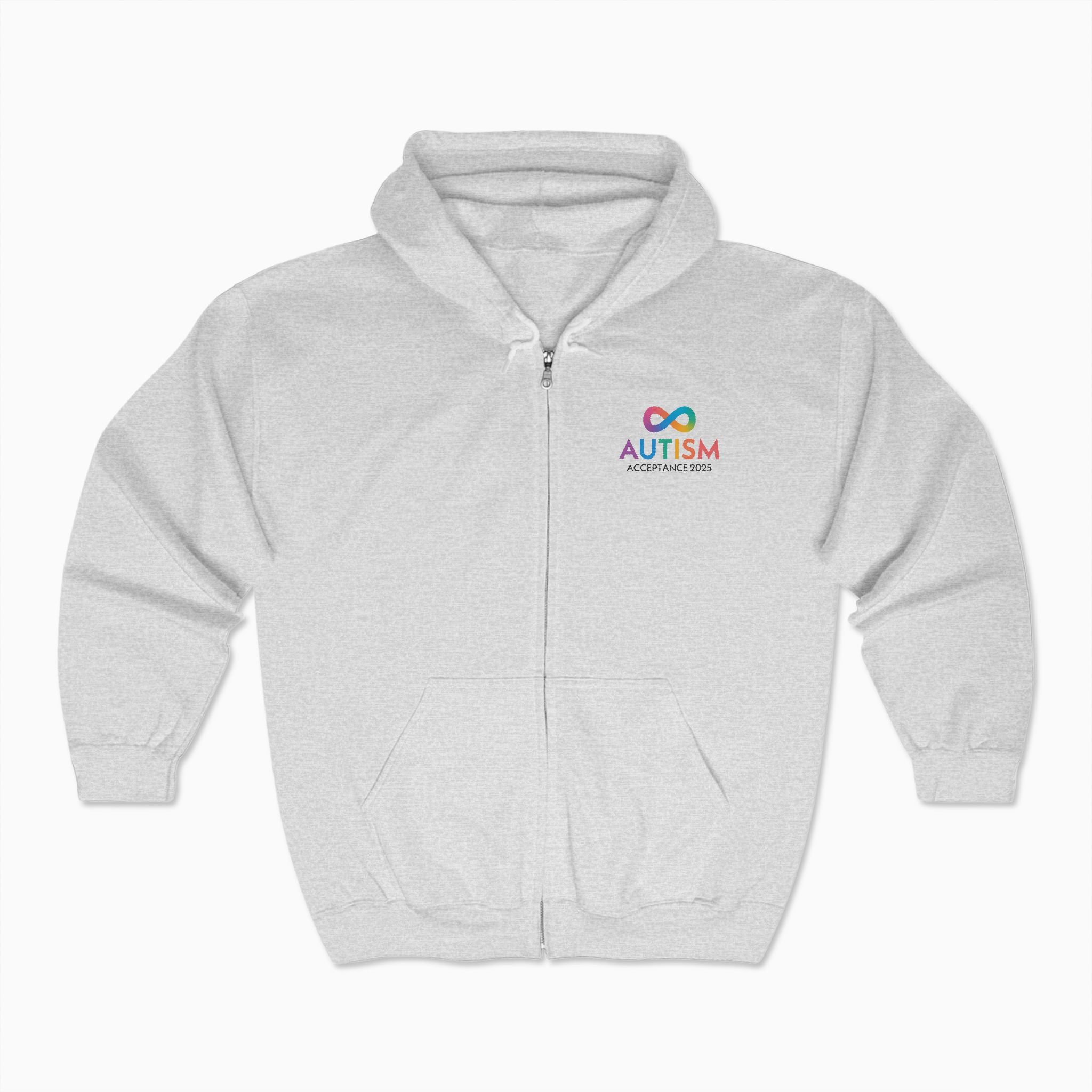 Autism Awareness 2025 - Infinity Acceptance Zip Up Hoodie