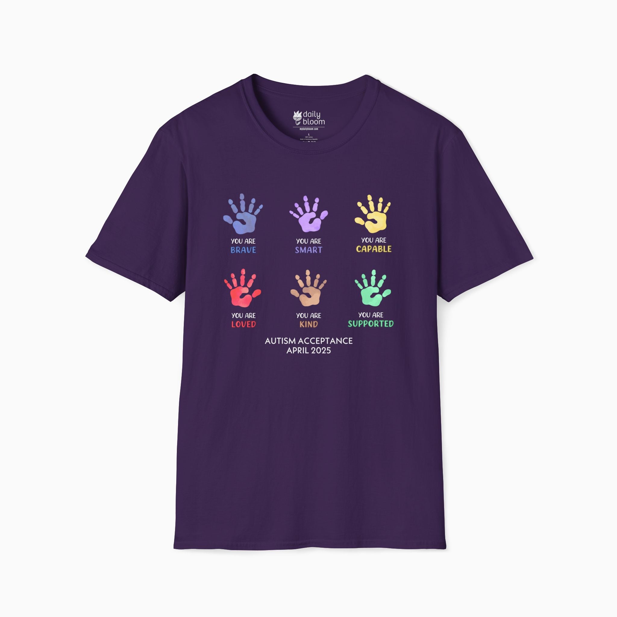Autism Awareness 2025 - Affirmation Handprints T-Shirt