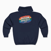 Autism Awareness 2025 - Brushstrokes of Awareness Zip Up Hoodie