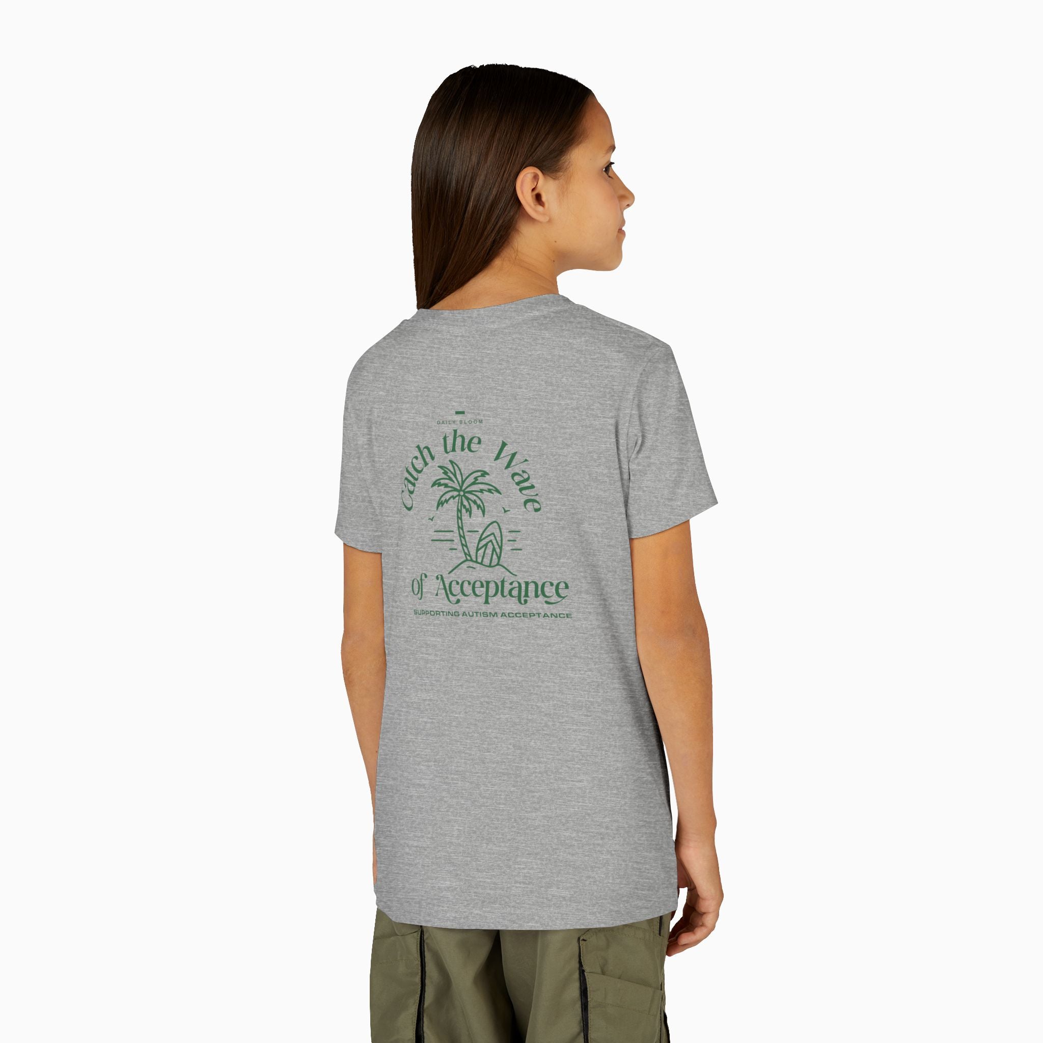 Autism T-Shirt - Catch the Wave of Acceptance Youth T-Shirt - Daily Bloom