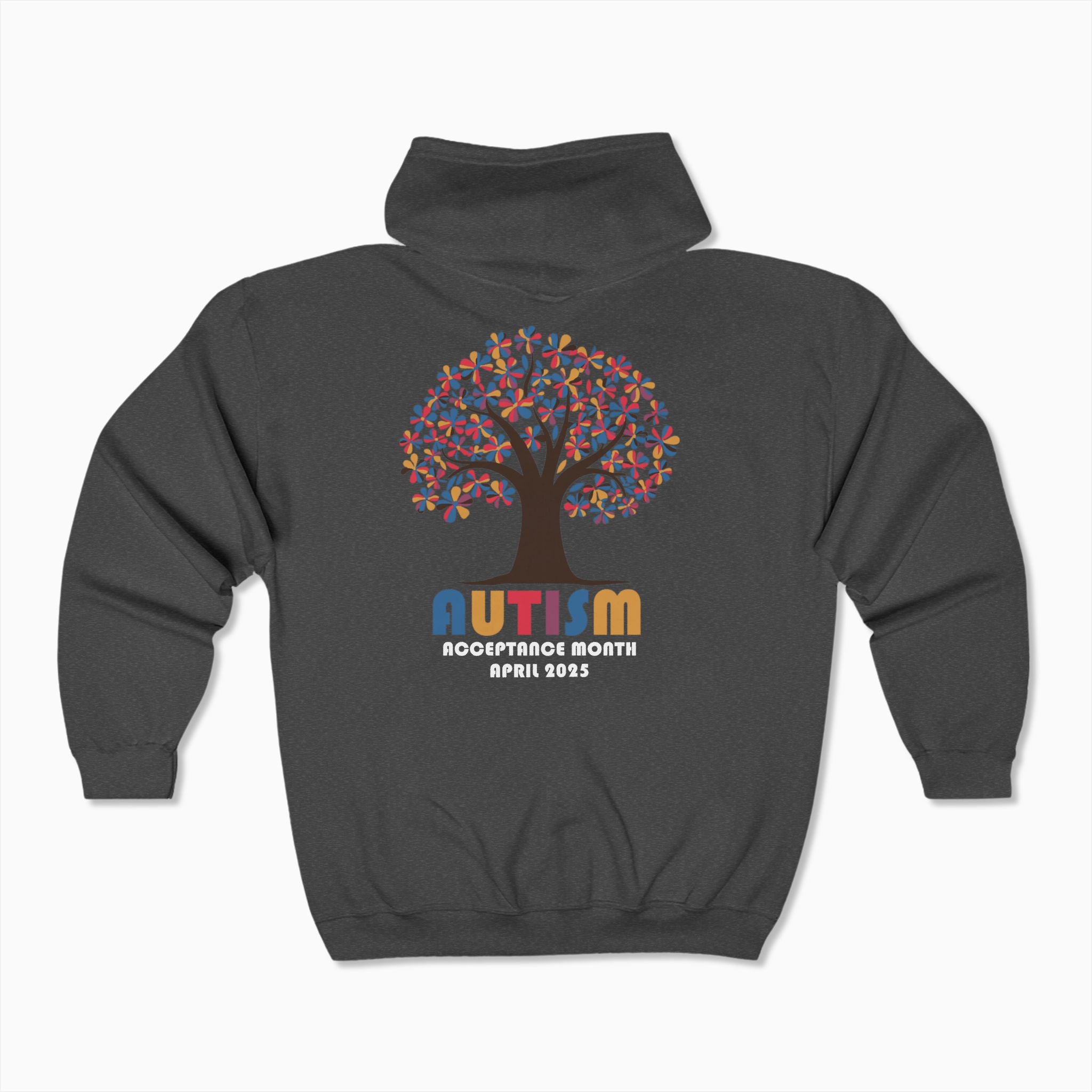 Autism Awareness 2025 - Tree of Acceptance Zip Up Hoodie