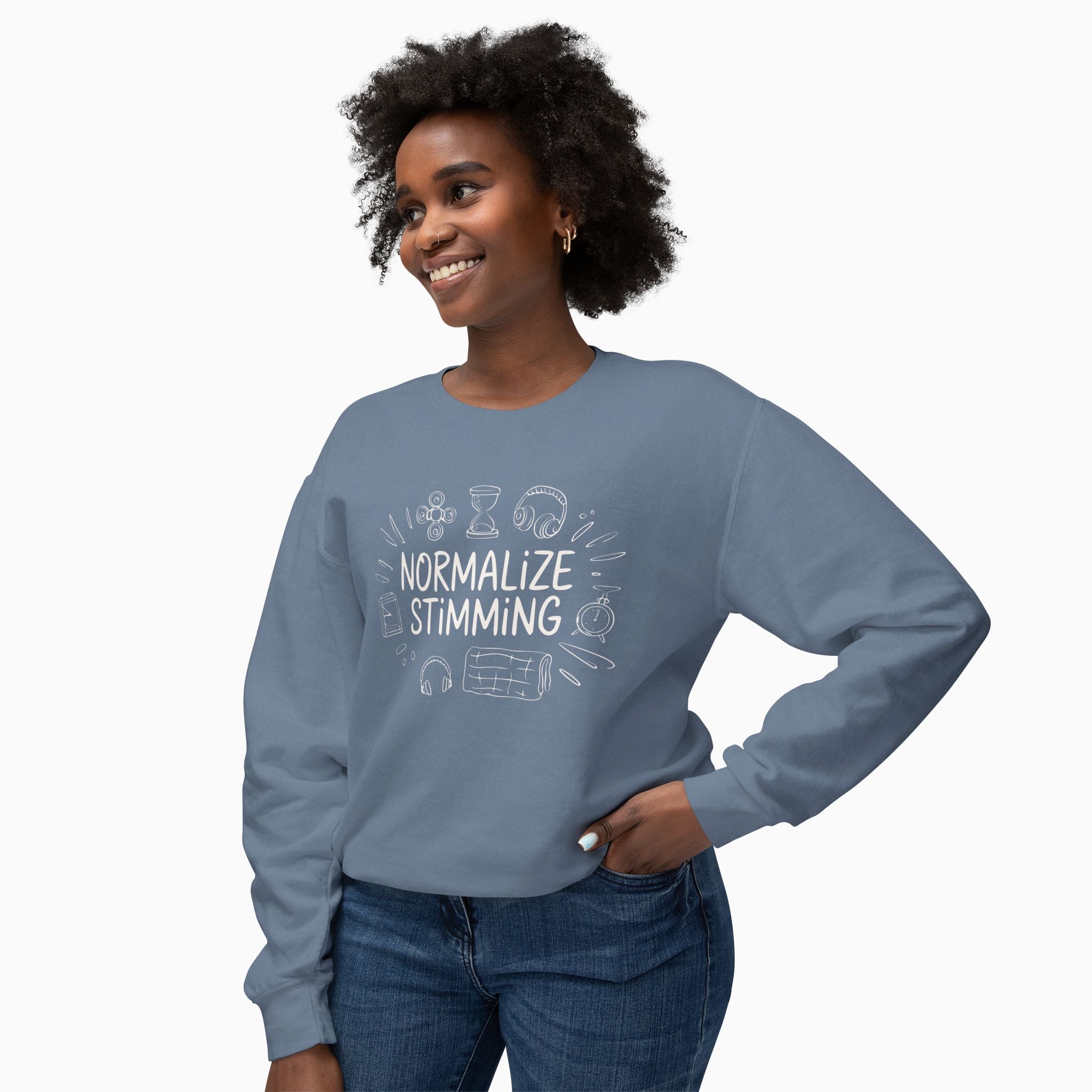 Normalize Stimming Comfort Colors Lightweight Sweatshirt