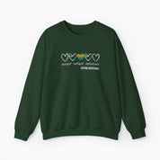 Accept Adapt Advocate Rainbow Love Heart Sweatshirt