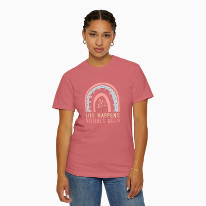 Life Happens Visuals Helps Comfort Colors Tee