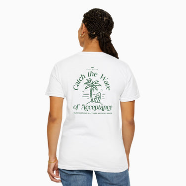 Autism T-Shirt - Catch the Wave of Acceptance Comfort Colors T-Shirt - Daily Bloom