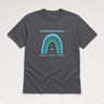 Advocate Support Empower Autism Acceptance Rainbow Tee Dark Heather Grey t-shirt, front