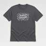 Classroom Wrangler Tag-Free Tee Dark Heather Grey t-shirt, front