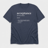 Acceptance Definition Tee Heather Navy t-shirt, front