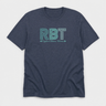 RBT Geometric Tee Heather Navy t-shirt, front