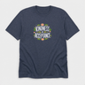 Kindness + Acceptance Tee Heather Navy t-shirt, front