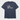 Love Teach Advocate - Love Hearts Tee Heather Navy t-shirt, front