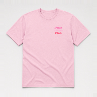 Proud Autism Mom Tee Light Pink t-shirt, front